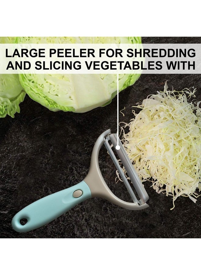Bahoki Essentials 3 Piece Peeler Set - Stainless Steel Trio Vegetable and Fruit Peeler - Interchangeable Multifunctional Cutter Slicer - Julienne Cut, Shredder, Peelers - Home Kitchen Gadgets - Image 4