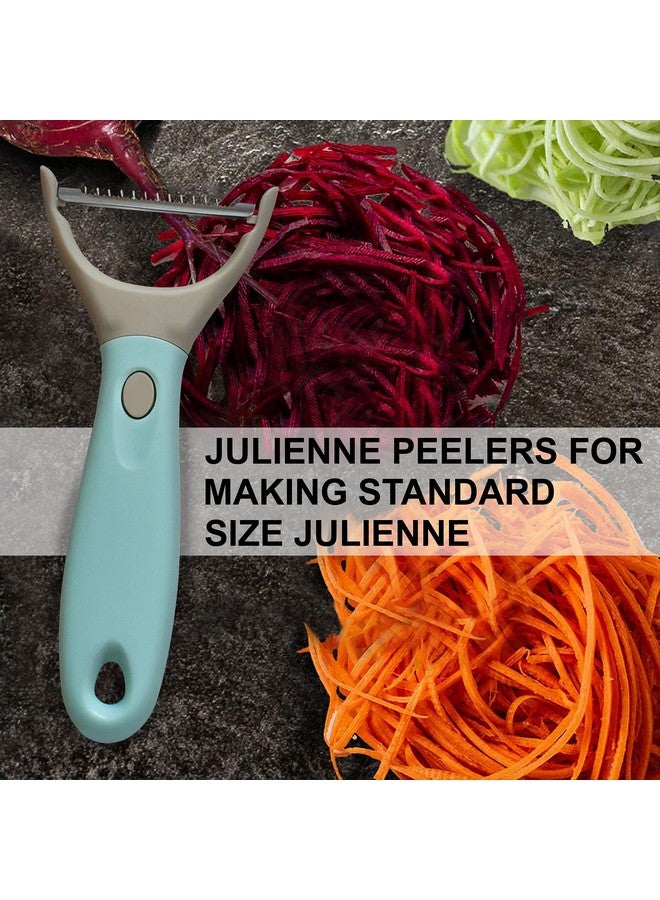 Bahoki Essentials 3 Piece Peeler Set - Stainless Steel Trio Vegetable and Fruit Peeler - Interchangeable Multifunctional Cutter Slicer - Julienne Cut, Shredder, Peelers - Home Kitchen Gadgets - Image 2