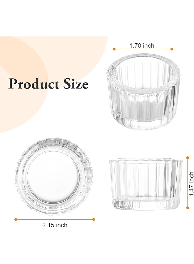 إيروريكس 24 قطعة من حاملات الشموع الزجاجية الشفافة لحفلات الزفاف، حاملات الشموع الزجاجية الشفافة، زينة أكواب الشموع الشايية السائبة، حاملات الشموع الشمعية العلاجية، أكواب فارغة، أكواب الشموع الزجاجية السميكة - Image 2