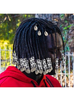 RechicGu 454 Pcs Locs Hair Braids Jewelry Dreadlock Goddess Clear Beads Dreadlocks Accessories Loc Beard Tube Beads African Decoration (Silver)  - Image 4