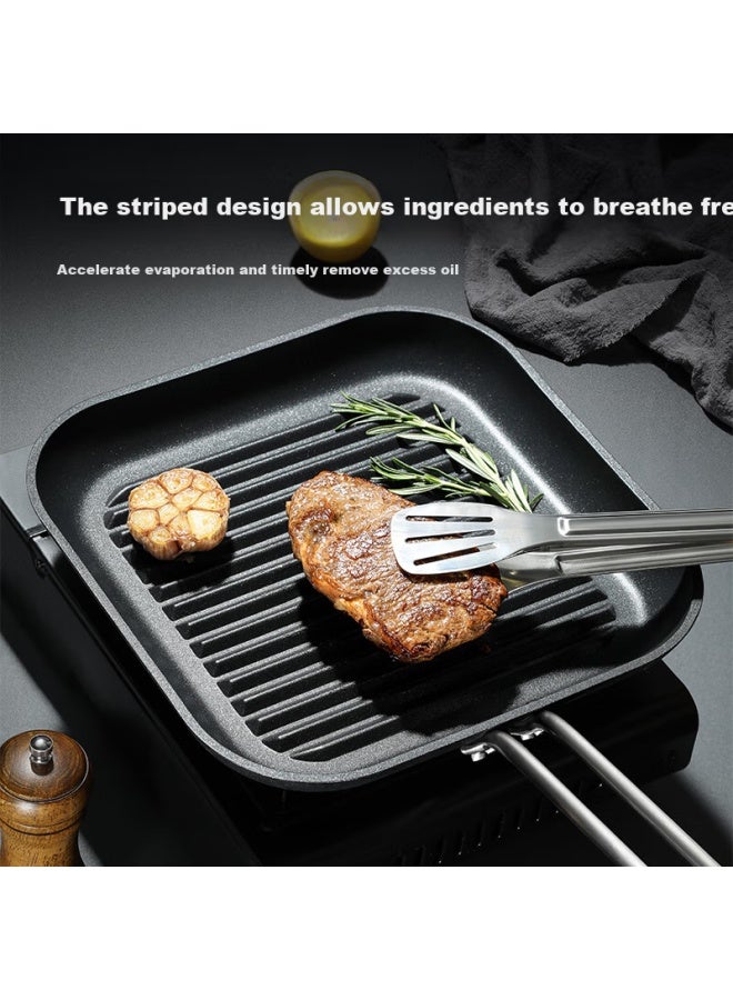 Deslon Line Premium Steak Griddle, Non-stick Household Flat-bottom Pan For Grilling, Eggs, Burgers, Western Cuisine, Professional Chef-grade Pan - Image 2