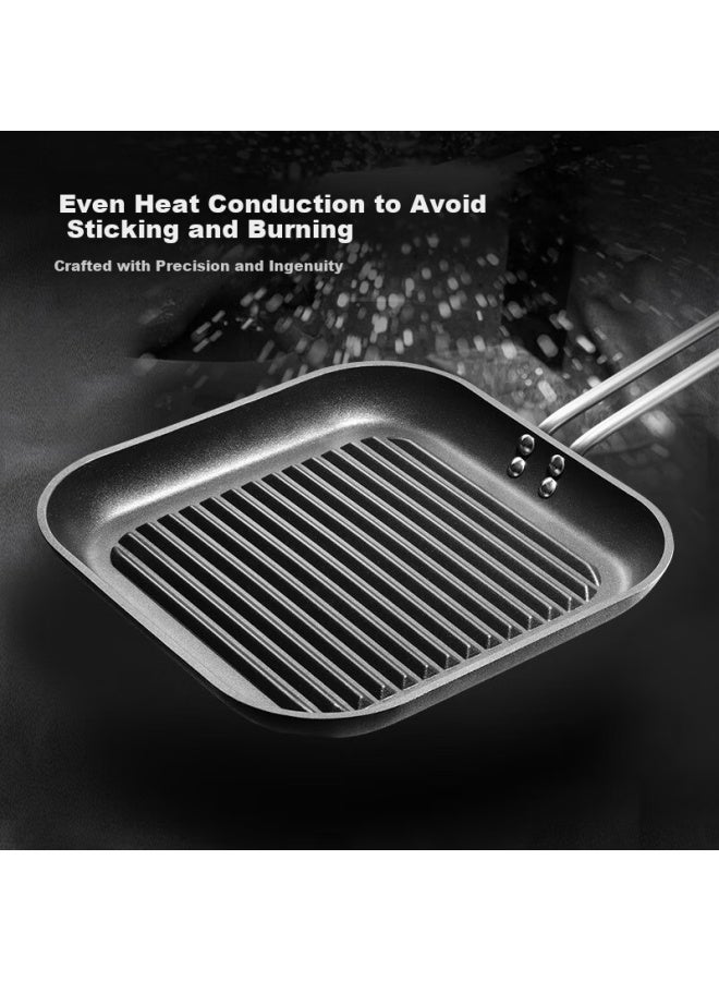 Deslon Line Premium Steak Griddle, Non-stick Household Flat-bottom Pan For Grilling, Eggs, Burgers, Western Cuisine, Professional Chef-grade Pan - Image 4