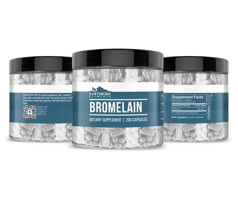 Earthborn Elements Bromelain 200 Capsules, Pure & Undiluted, No Additives - Image 4