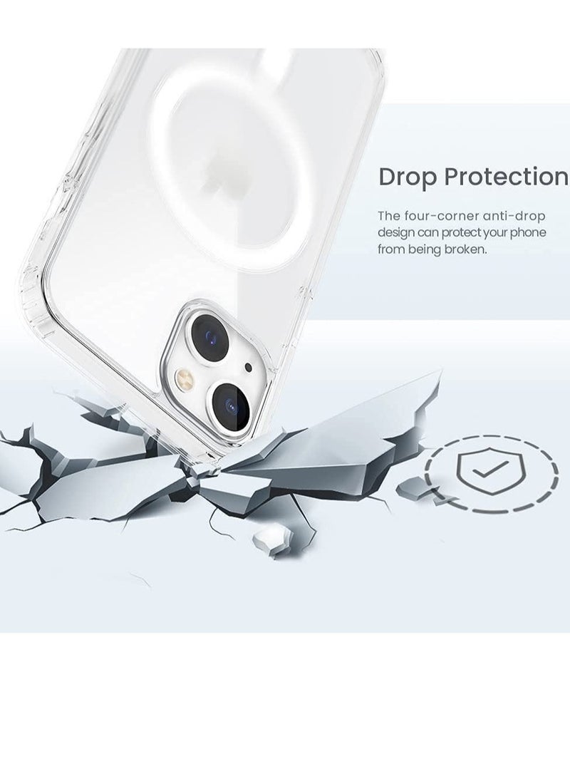 Clear Case Compatible with iPhone 13 Case, Magnetic Case with Built-in Magnets Compatible with MagSafe, Crystal Clear [Yellow Resistant] Slim Soft TPU Bumper Cover - Image 5
