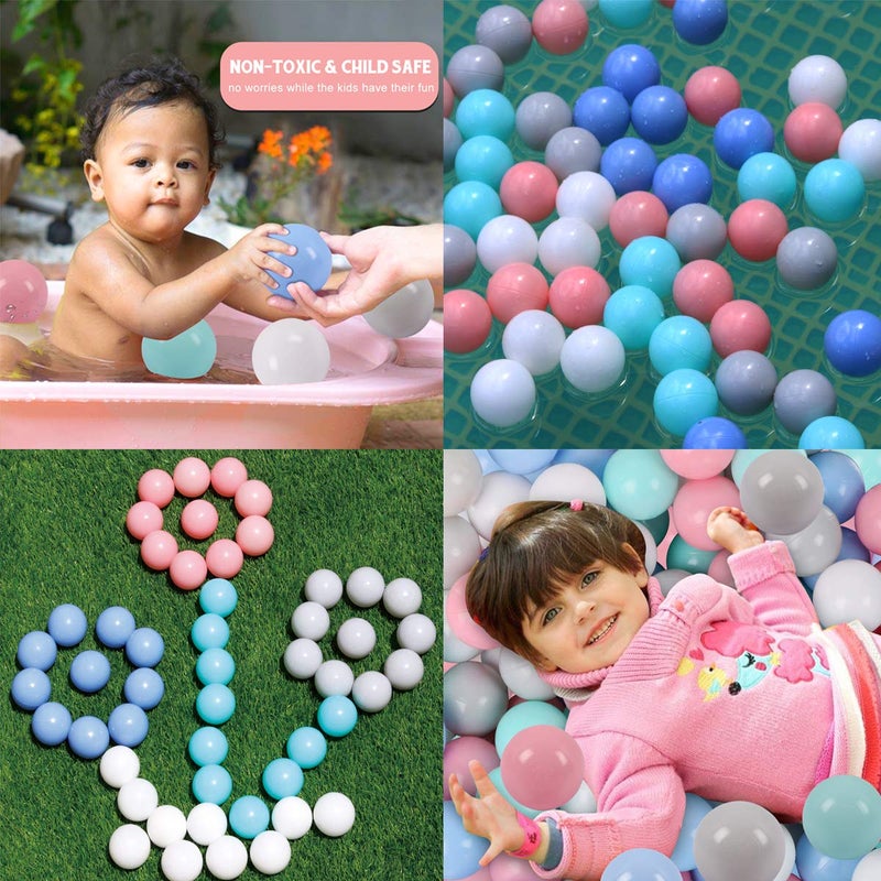 LANGXUN 50 100 200 Balls Soft Plastic Ball Pit Balls for Kids, Gift for Baby Toddler Birthday Christmas, Ball Pit Play Tent, Baby Kiddie Pool Water Toys, Party Decoration - Image 5