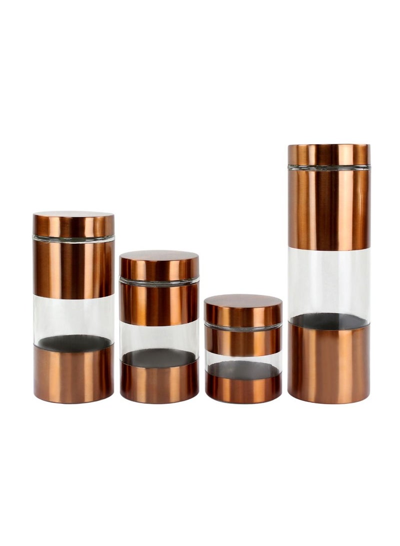 المنزل الذكي مجموعة حاويات زجاجية لتخزين الطعام من هوم سمارت مع غطاء محكم الغلق - Image 1