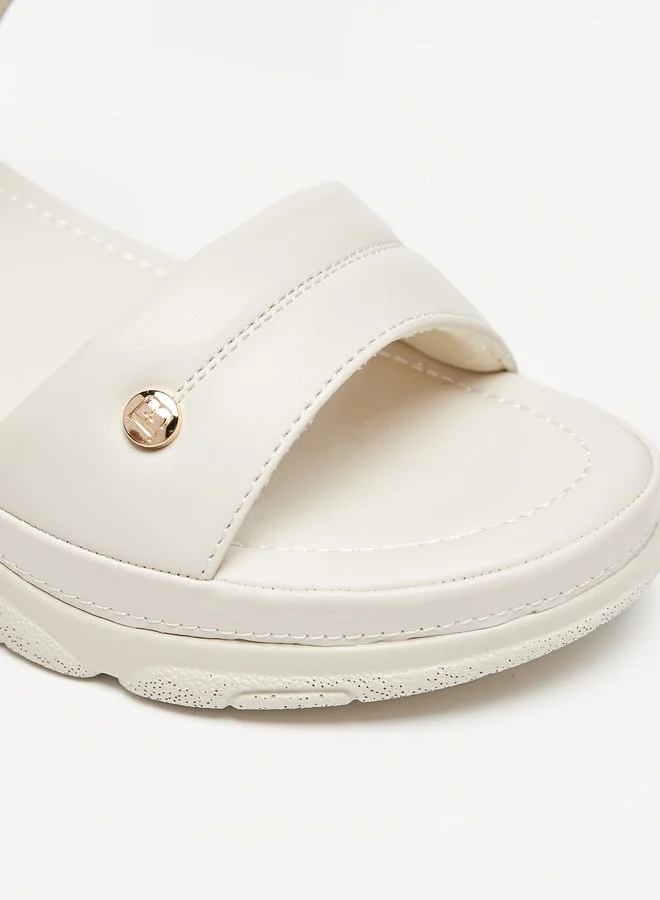 فلورا بيلا من شو إكسبرس Womens Solid Strap Sandals With Hook And Loop Closure