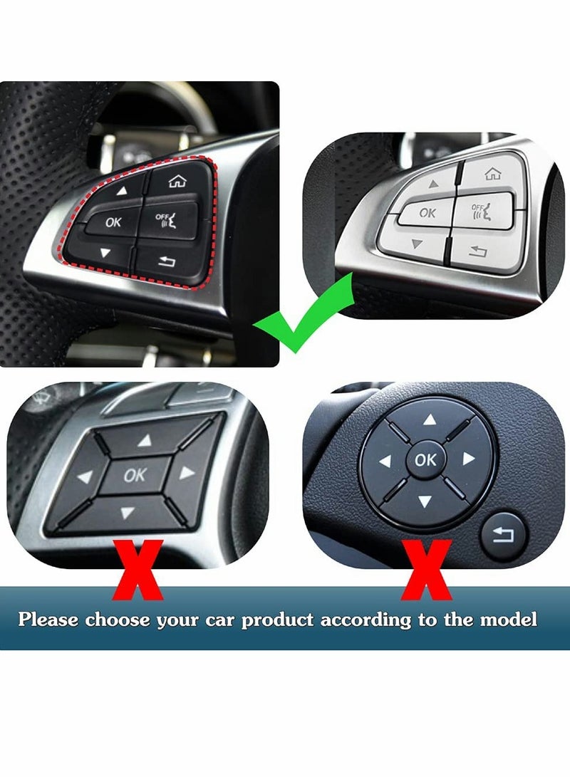 KASTWAVE Car Steering Wheel Button Trim Upholstery Compatible with Mercedes for Benz C V GLC Class W205 X205 - Image 5