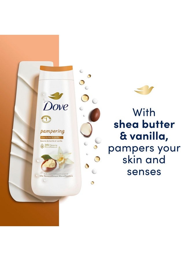 دوف غسول الجسم دوف للترطيب العميق، للبشرة الحساسة، الخيار والشاي الأخضر، وزبدة الشيا والفانيليا، 4 قطع، منظف للبشرة مع ترطيب دقيق متجدد لمدة 24 ساعة، 20 أونصة - Image 5