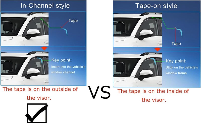 Lightronic WV194252 In-Channel Side Window Visor Deflector Rain Guard Set for Jeep Grand Cherokee (2011-2021) - Image 5