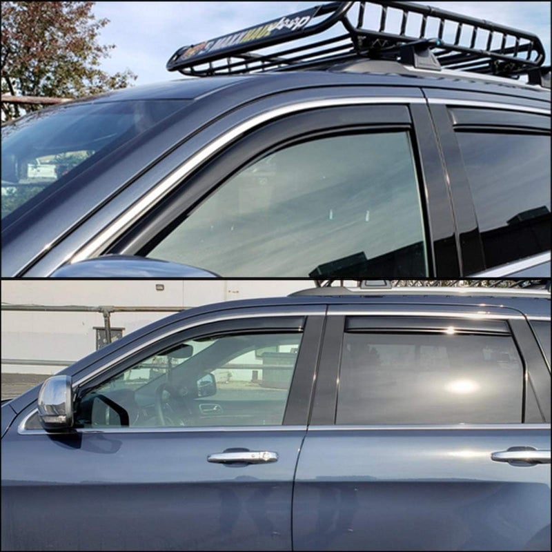 Lightronic WV194252 In-Channel Side Window Visor Deflector Rain Guard Set for Jeep Grand Cherokee (2011-2021) - Image 4