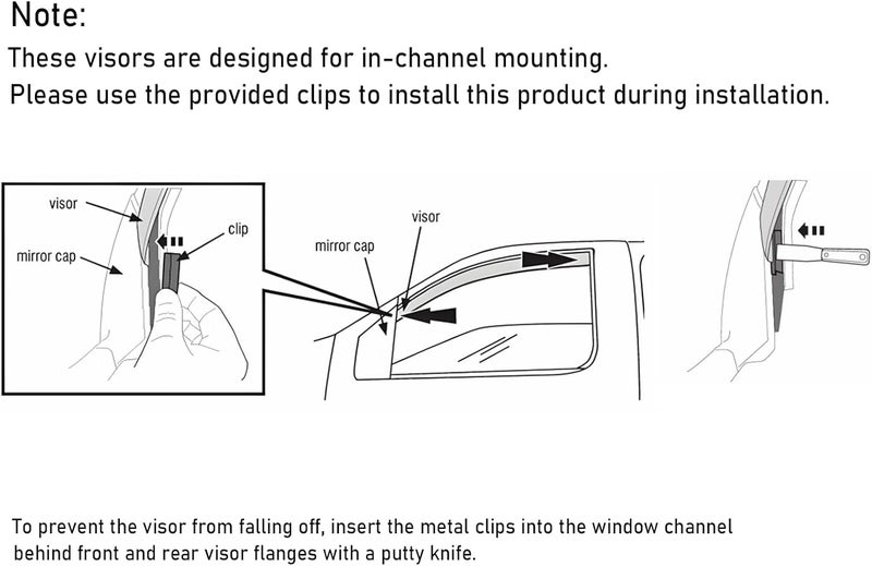 Lightronic WV194252 In-Channel Side Window Visor Deflector Rain Guard Set for Jeep Grand Cherokee (2011-2021) - Image 3