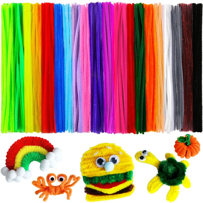 IOOLEEM 200pcs 20colors,pipe Cleaners, Chenille Stems, Pipe Cleaners for Crafts, Pipe Cleaner Crafts, Art and Craft Supplies - Image 1