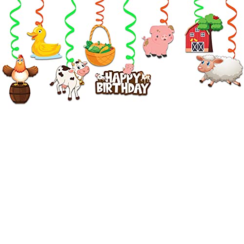 Festiko Farm House Animal Theme Happy Birthday Party Decoration Combo (36 Pcs)|Farm House Animals Party Favors For Kids Birthday Decoration(Banner/Bunting|Swirls|Balloons|Cup Cake Topper|Ribbons) - Image 4