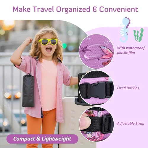 INFANZIA Kids Travel Tray Table Cover, Plane essentials for Toddler, Airplane Travel Tray, Travel Essential Must-Haves for Train and Flying Supplies (Mermaids Purple) - Image 3