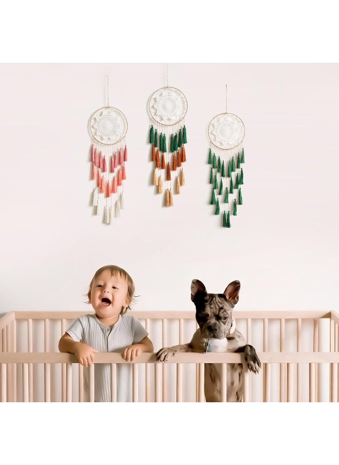 Artilady - Artilady 8inch Handmade Tassel Dream Catcher Wall Decoration (Green Mix) - Image 1