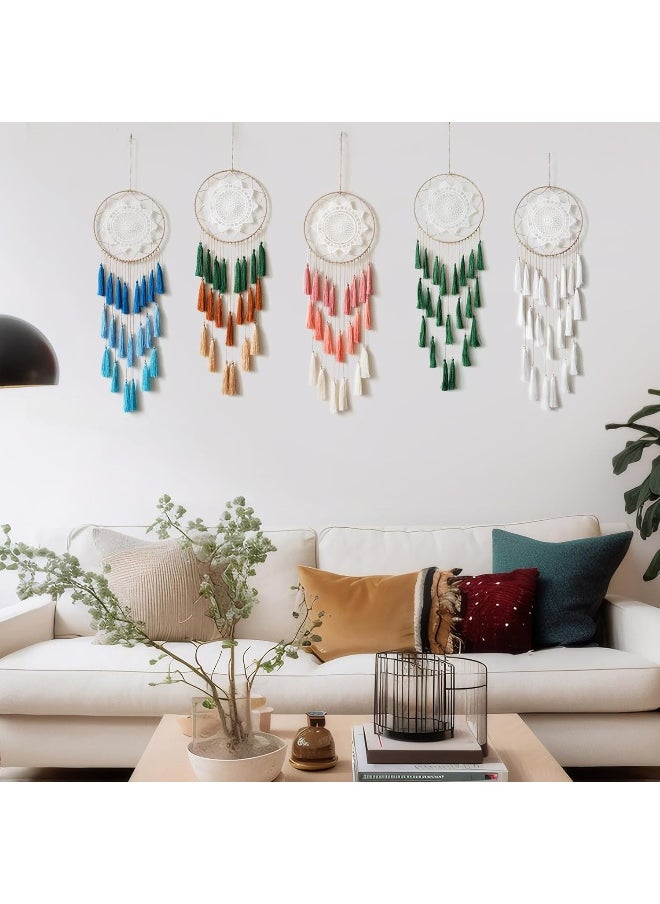 Artilady - Artilady 8inch Handmade Tassel Dream Catcher Wall Decoration (Green Mix) - Image 1