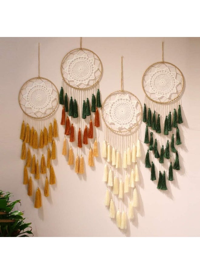 Artilady - Artilady 8inch Handmade Tassel Dream Catcher Wall Decoration (Green Mix) - Image 1