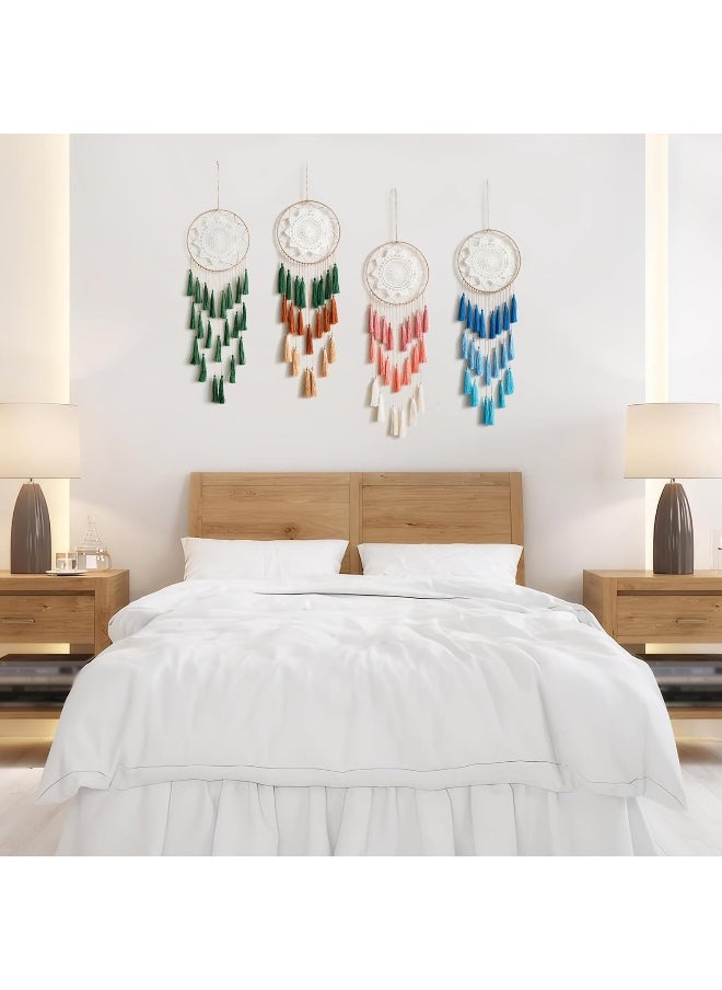 Artilady - Artilady 8inch Handmade Tassel Dream Catcher Wall Decoration (Green Mix) - Image 1