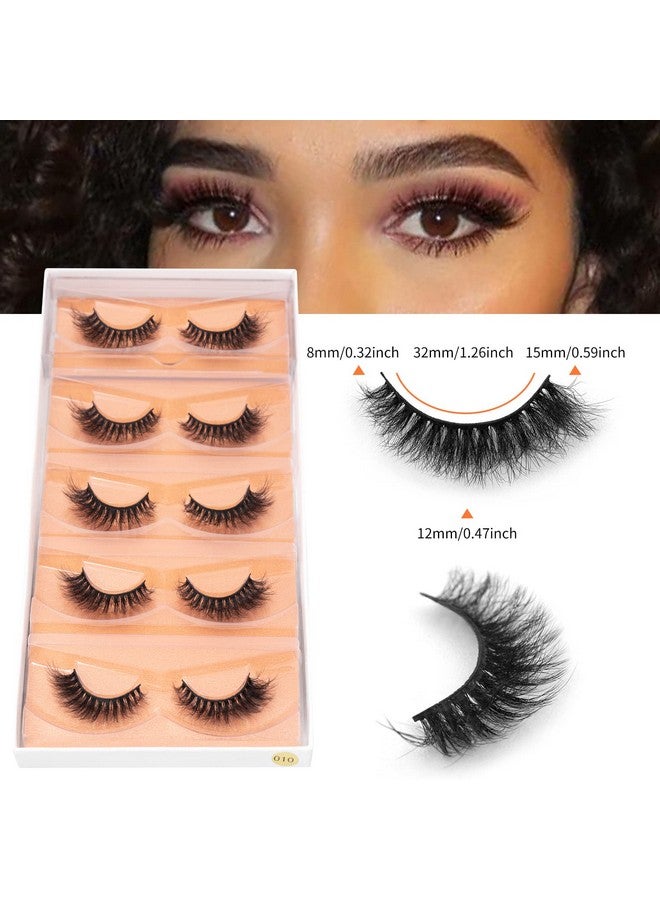 DYSILK Cat Eye Lashes False Eyelashes - Mink Lashes 5 Pairs 6D Lash Extension Kit Fluffy Lashes Fake Eyelashes Natural False Lashes Reusable Mink Lashes | Cat-Eye 8-15mm - Image 3