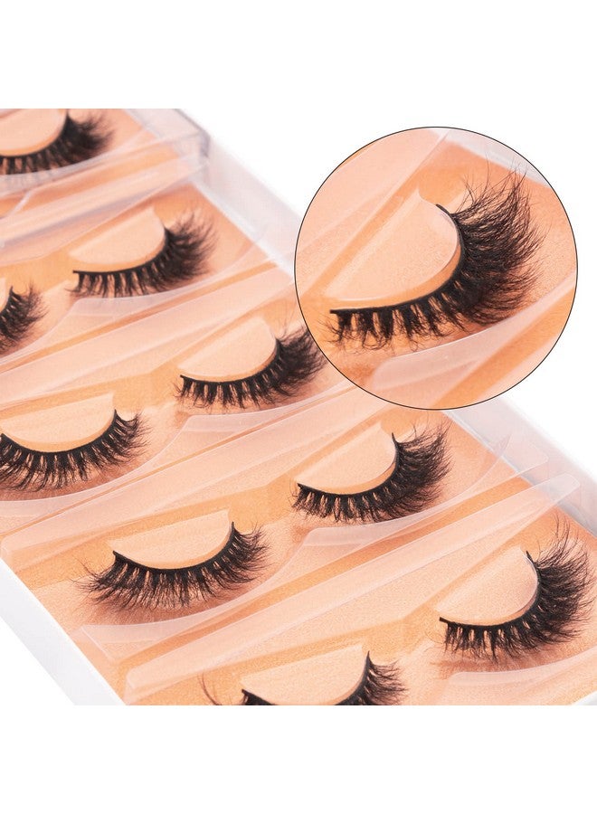 DYSILK Cat Eye Lashes False Eyelashes - Mink Lashes 5 Pairs 6D Lash Extension Kit Fluffy Lashes Fake Eyelashes Natural False Lashes Reusable Mink Lashes | Cat-Eye 8-15mm - Image 5