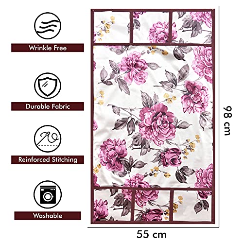 Yellow Weaves Combo of Fridge Top Cover,1 Handle Covers + 4 Fridge Mats (Multi Color, 6 Piece set) - Image 2