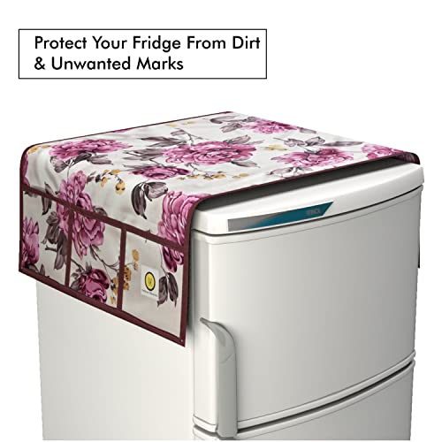 Yellow Weaves Combo of Fridge Top Cover,1 Handle Covers + 4 Fridge Mats (Multi Color, 6 Piece set) - Image 5