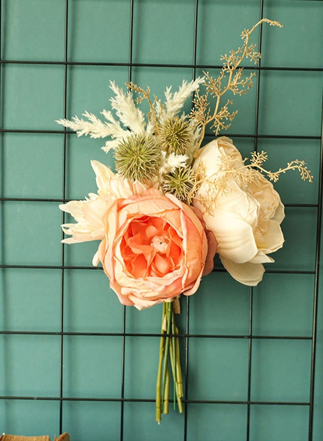 DUNISO 1PCS Artificial Flowers Table Centerpieces Decor Fake Silk Flowers Bouquets Arrangement for Home Room Office Party Table Flowers Decoration Wedding Table Centerpieces - Image 2