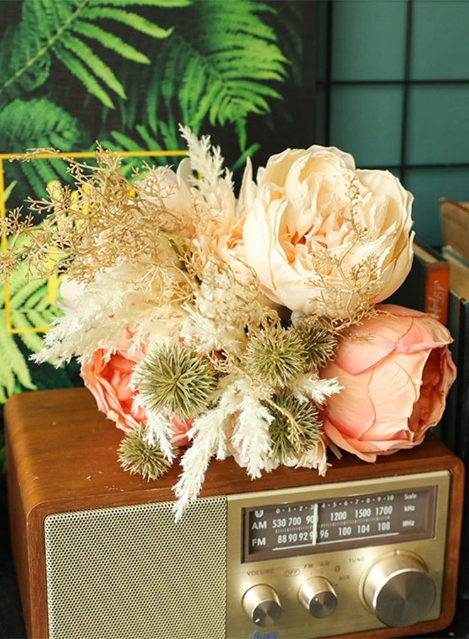 DUNISO 1PCS Artificial Flowers Table Centerpieces Decor Fake Silk Flowers Bouquets Arrangement for Home Room Office Party Table Flowers Decoration Wedding Table Centerpieces - Image 3