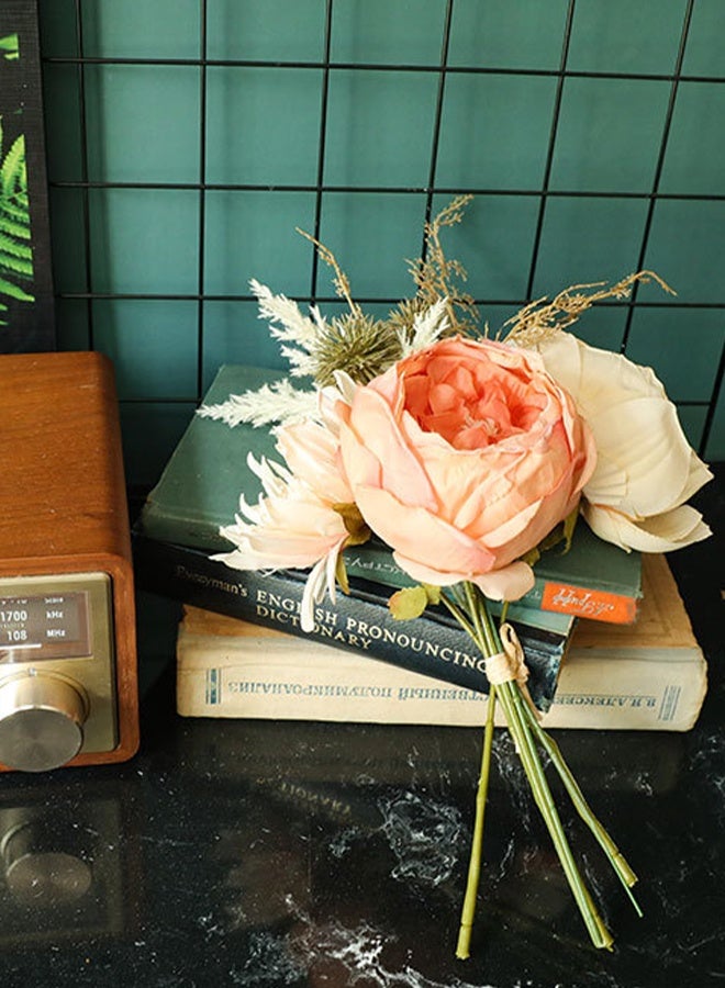 DUNISO 1PCS Artificial Flowers Table Centerpieces Decor Fake Silk Flowers Bouquets Arrangement for Home Room Office Party Table Flowers Decoration Wedding Table Centerpieces - Image 5