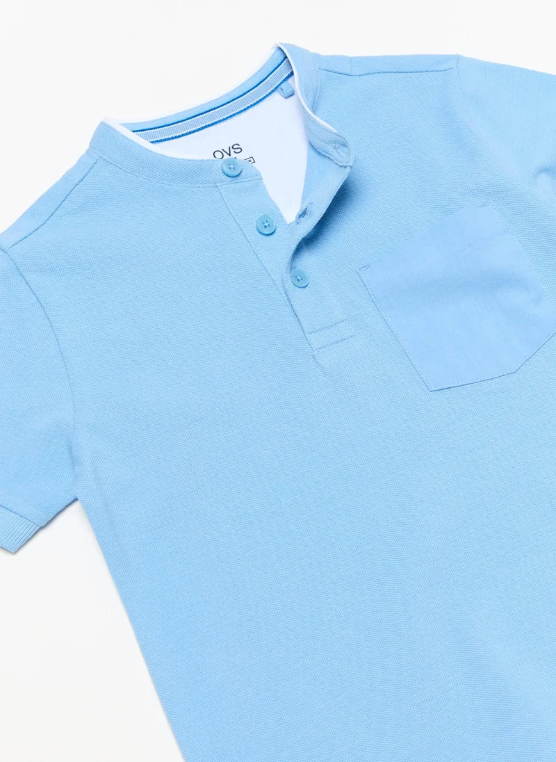 Ovs Textured  T-Shirt With Pocket