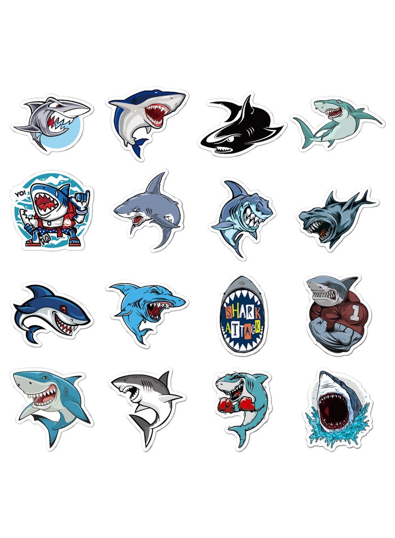 50 Pieces Shark Stickers Waterproof Vinyl Ocean Shark Sticker Cute Sea Animal Decals for Water Bottle Laptop Computer Bike Luggage Aesthetic Trendy Stickers for Teens Kids Adults - Image 2