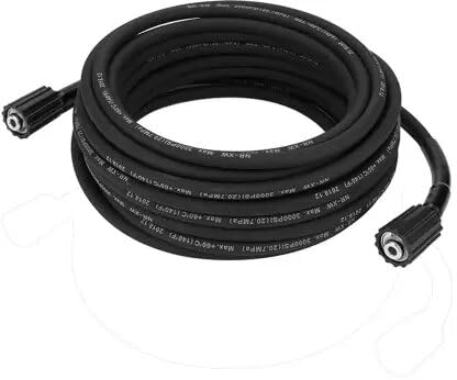 KRISHAK TOOLS Nylon High Pressure Washer 2750 Psi 8 Meter Hose Pipe Suitable For Cazar Ballorex Jpt Starq Car Washers Not Useful For Tap Connection Subject To Availability Colour BlackWhite - Image 2