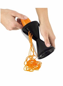KASTWAVE Spiralizer Spiral Vegetable Slicer & Zucchini Pasta Noodle Spaghetti Maker Spiral Cutter for Vegetables, Vegetable Grater, Manual Spirelli Slicer (Black)  - Image 3