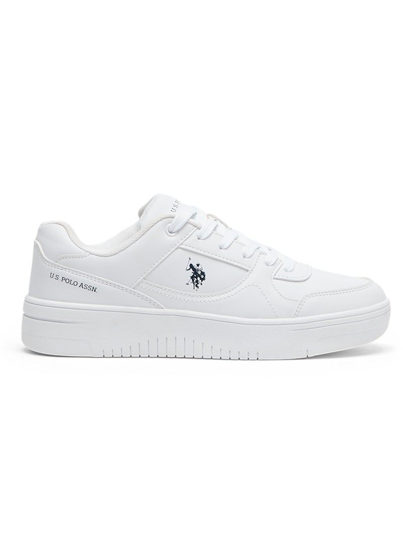 U.S. Polo Assn. - Women's All-White Low-Top Sneakers - Classic Minimalist Design, Comfortable Everyday Casual Shoes - Image 1