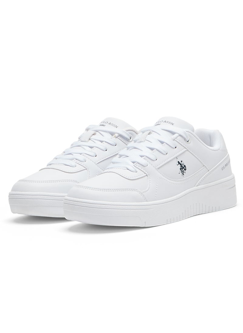 U.S. Polo Assn. - Women's All-White Low-Top Sneakers - Classic Minimalist Design, Comfortable Everyday Casual Shoes - Image 1