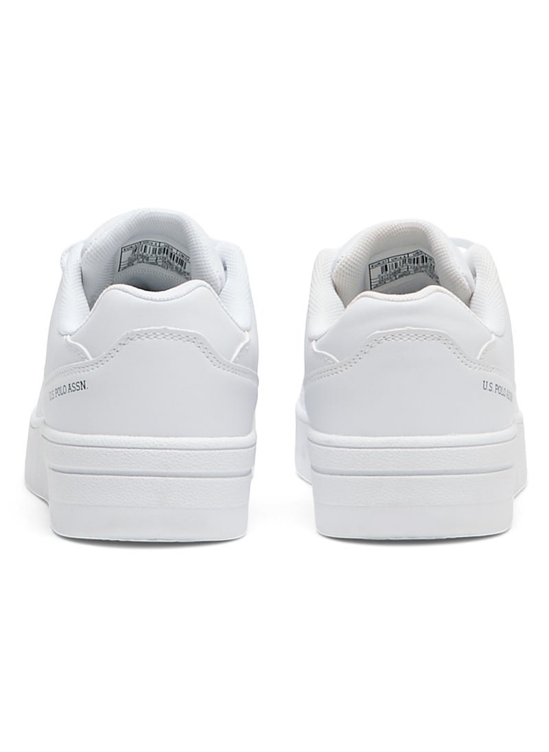 U.S. Polo Assn. - Women's All-White Low-Top Sneakers - Classic Minimalist Design, Comfortable Everyday Casual Shoes - Image 1