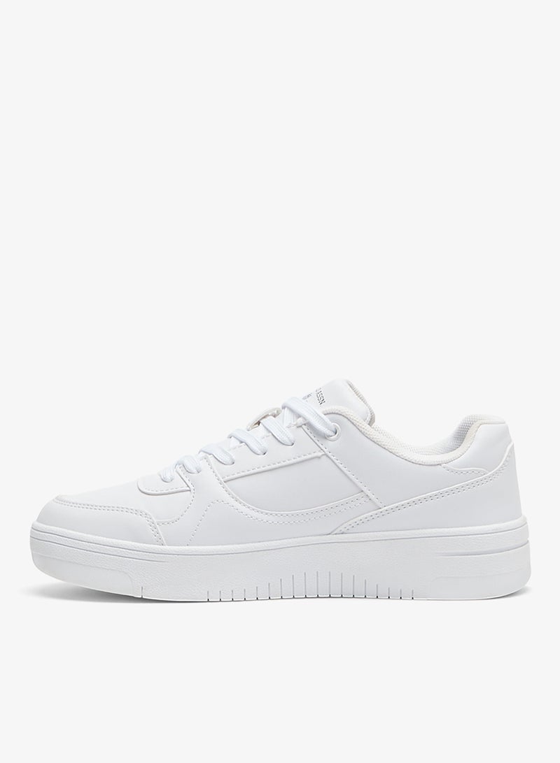 U.S. Polo Assn. Women's All-White Low-Top Sneakers - Classic Minimalist Design Shoes, Comfortable Everyday Casual Shoes - Image 3