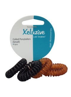 Xcluzive 4-Coiled Ponytailers (Small)  - Image 1