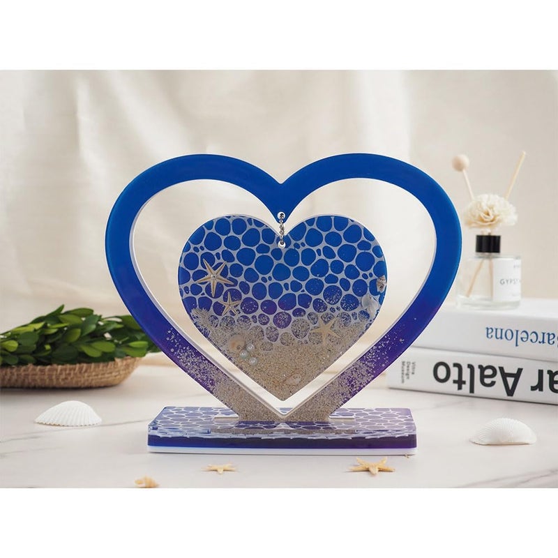 Love Epoxy Resin Molds Heart Picture Frame Silicone Mold with Stand Holder DIY Personalized Epoxy Photo Frame for Crafts Table Decor Gifts  - Image 5