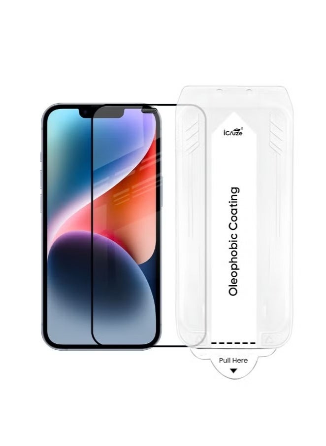 iCruze Tempered Glass Screen Protector for iPhone 15 Plus – 9H Hardness, Edge-to-Edge Coverage, Anti-Fingerprint, Oleophobic, Dust Filter, Eye Protection - Image 4