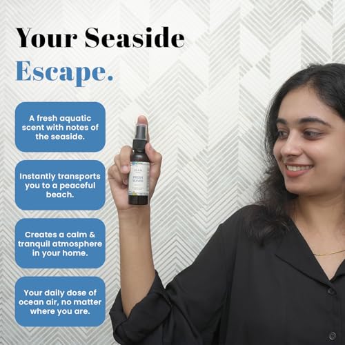 ISAK Fresh Waves Air Freshener Room Spray for Home Spray for Good Smell with Fresh Aquatic notes of Seaside, Enhance Mood, Scented Air Freshener used on Curtains, Cushions, Fabric Wall - 50 ml - Image 3