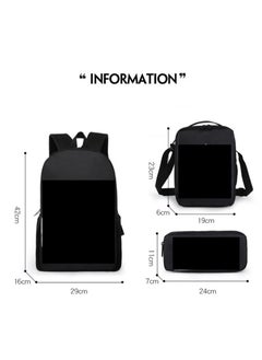 Generic Strange large capacity backpack for primary and secondary school students, shoulder bag, pencil case, backpack, men's and women's three piece set  - Image 2