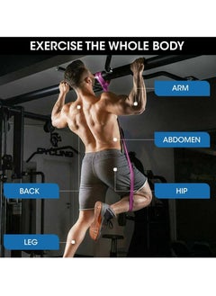 Cuken 35-85 LBS Resistance band pull up assist band heavy duty powerlifting exercise stretch bands for powerlifting, muscle toning, yoga, stretch mobility (Purple)  - Image 5