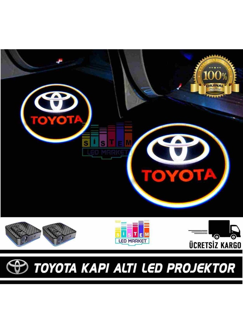 Femex Battery Operated Adhesive Under Door LED Logo for Toyota Vehicles  - Image 3