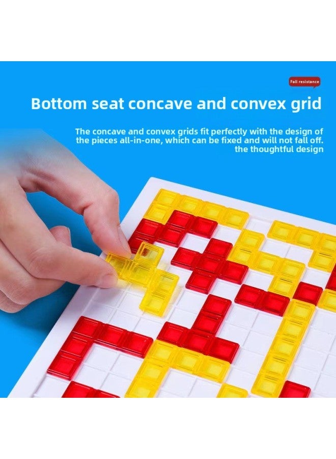 لعبة Gladiator Chess 2-4 Square Game Puzzle Board Game إستراتيجية الذكاء التفاعلي الشطرنج وبطاقات Tetris Chess لأربعة أشخاص - اللون: لعبة مربعة [إصدار كبير لـ 4 أشخاص] صندوق ألوان - Image 5