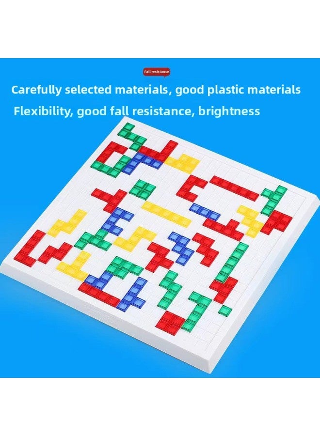 لعبة Gladiator Chess 2-4 Square Game Puzzle Board Game إستراتيجية الذكاء التفاعلي الشطرنج وبطاقات Tetris Chess لأربعة أشخاص - اللون: لعبة مربعة [إصدار كبير لـ 4 أشخاص] صندوق ألوان - Image 3