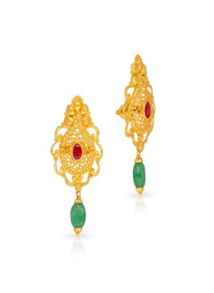 Malabar Gold and Diamonds 22 Carat 916 Purity Precia Gemstone Earrings PGNREG219ER5Y  - Image 1