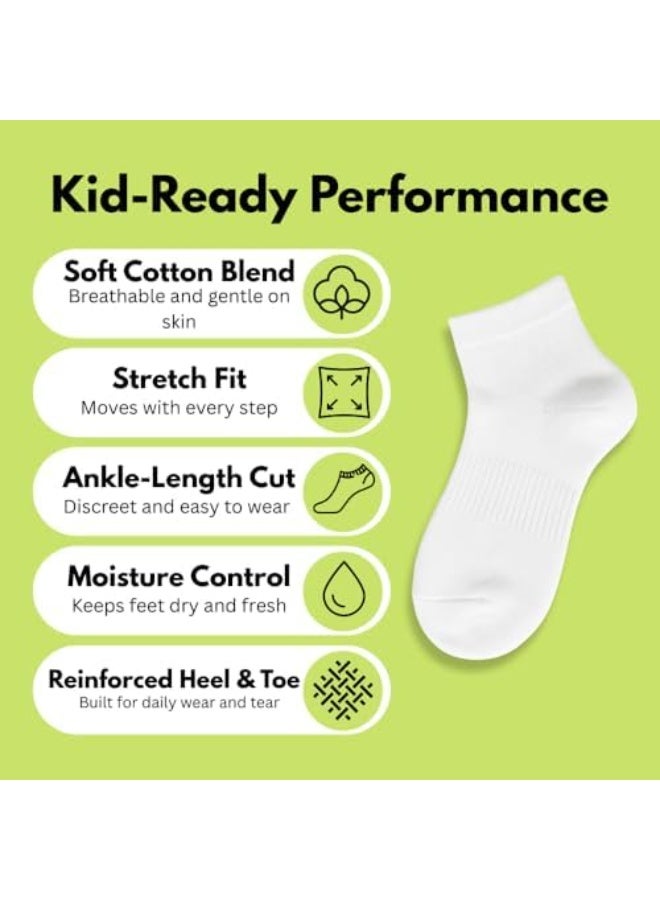 Kids Ankle Socks Multipack | Soft Cotton Blend | Stretch Fit | Breathable & Comfortable | Daily Wear Socks for Toddlers & Kids - Image 4