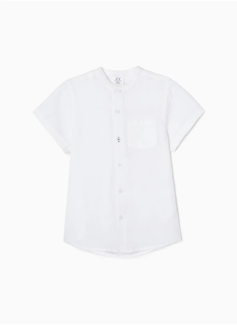 Zippy Zippy Short Sleeve Shirt With Mao Collar For Boys